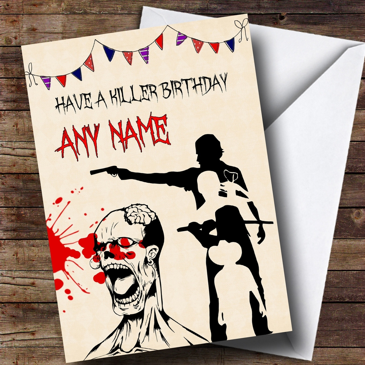 The Walking Dead Daryl Birthday Personalised Card - The Card Zoo