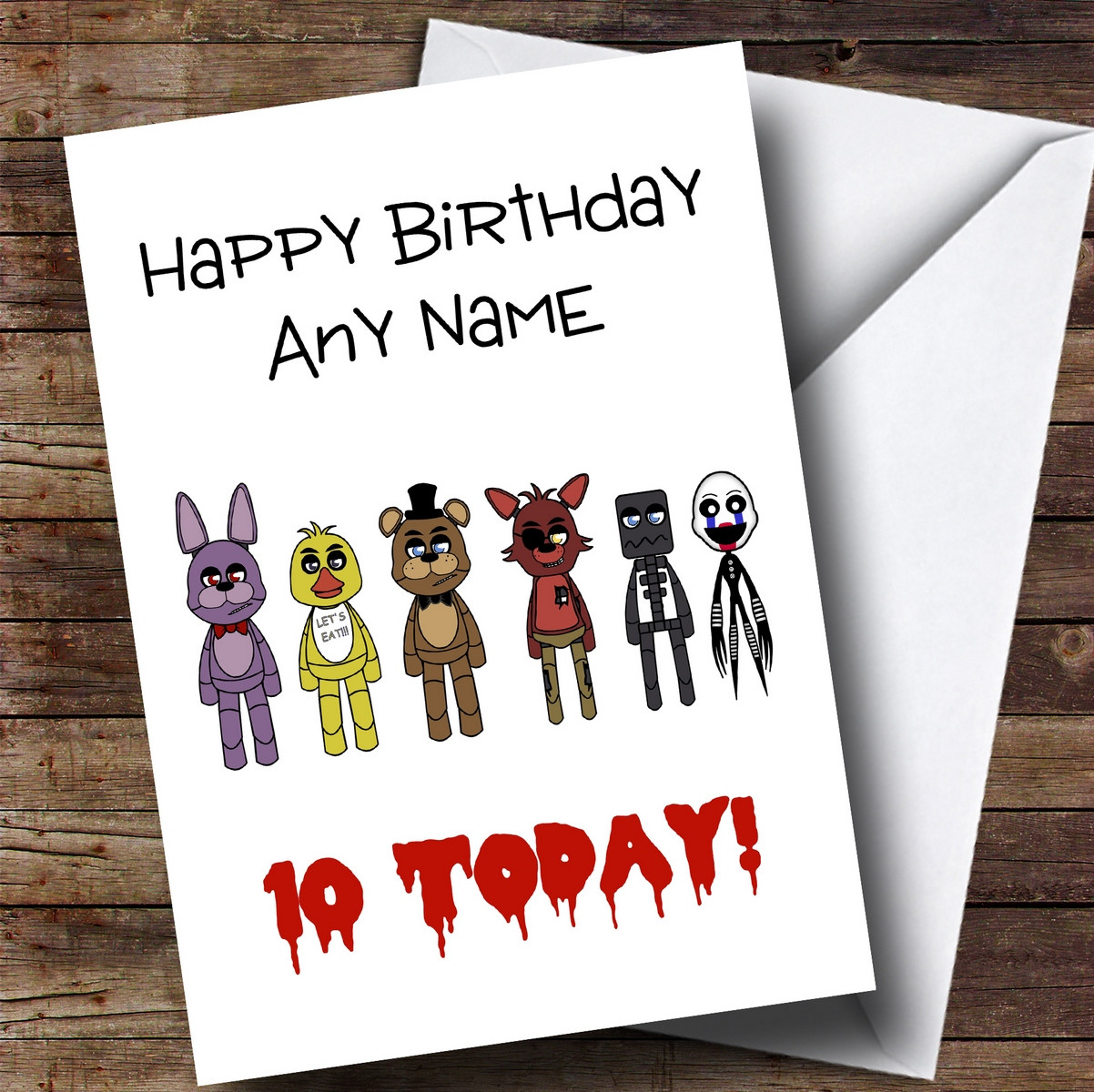 Personalised Five Nights At Freddy's Fnaf All Characters Childrens ...