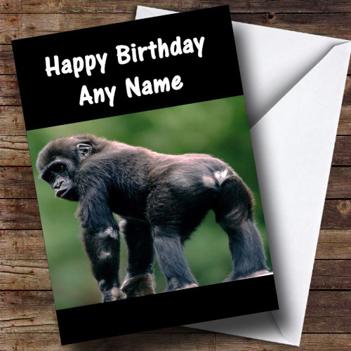 Funny Monkey Bum Personalised Birthday Card - The Card Zoo