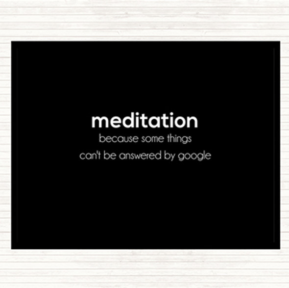 Black White Meditation Quote Mouse Mat Pad