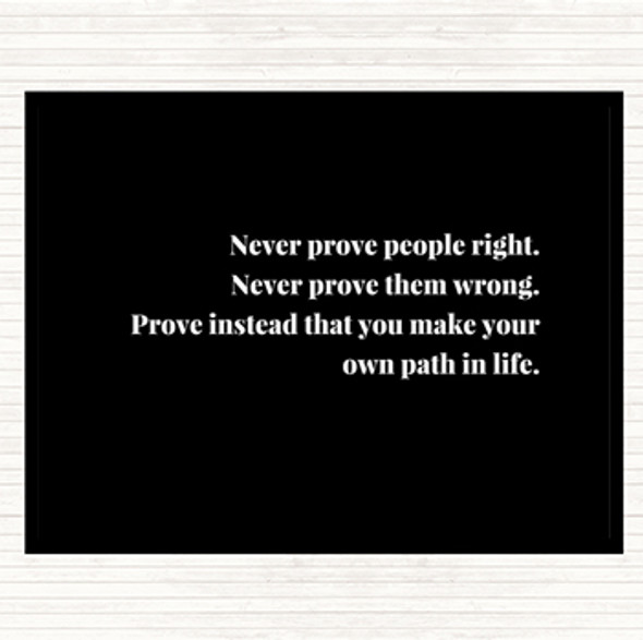 Black White Never Prove People Right Quote Mouse Mat Pad