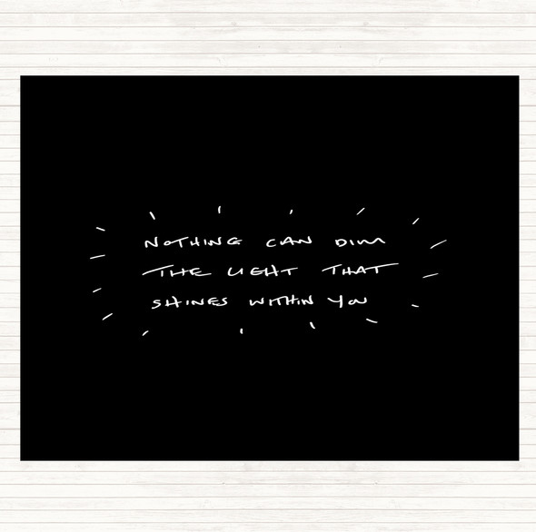 Black White Nothing Dim Light Quote Mouse Mat Pad