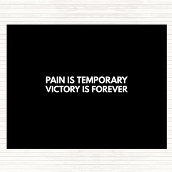 Black White Pain Is Temporary Quote Mouse Mat Pad