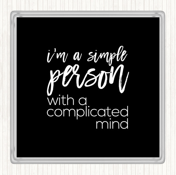 Black White Simple Person Quote Drinks Mat Coaster