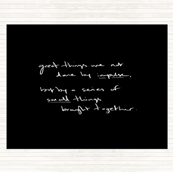 Black White Small Things Together Quote Mouse Mat Pad