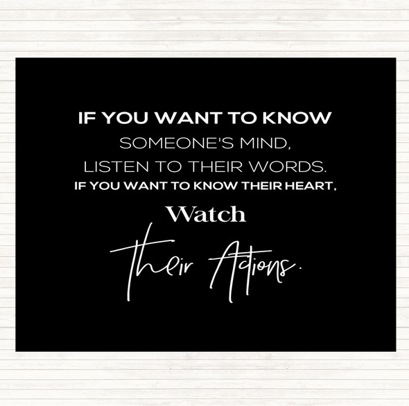 Black White Someone's Mind Quote Mouse Mat Pad