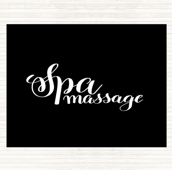 Black White Spa Massage Quote Mouse Mat Pad