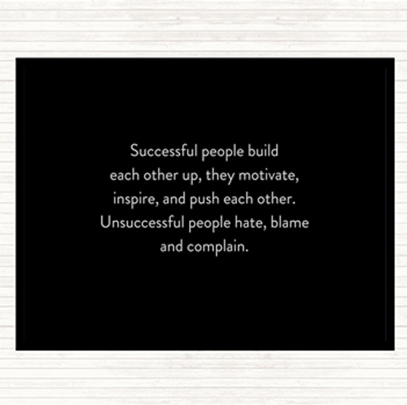 Black White Successful People Motivate Quote Mouse Mat Pad