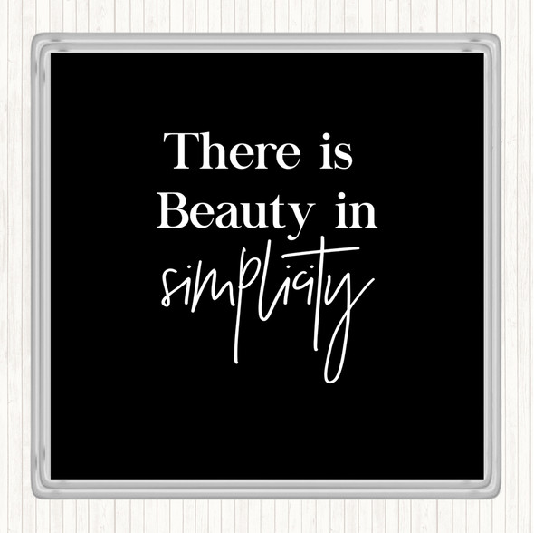 Black White There Is Beauty Quote Drinks Mat Coaster