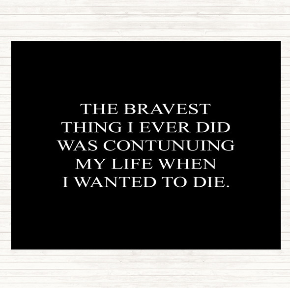 Black White Wanted To Die Quote Mouse Mat Pad