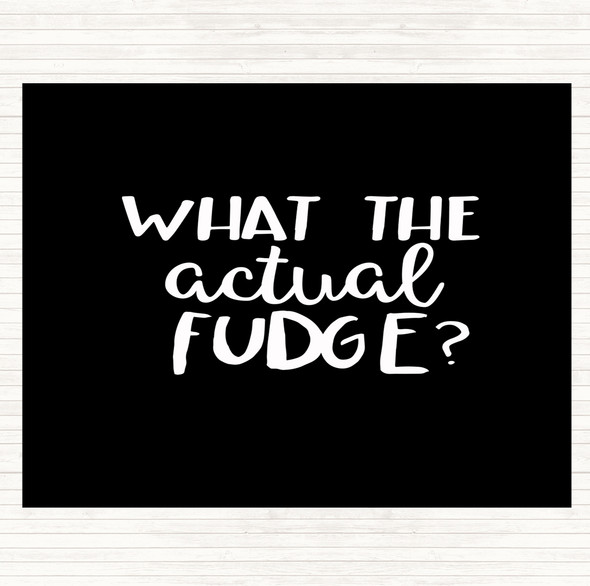 Black White What The Actual Fudge Quote Mouse Mat Pad