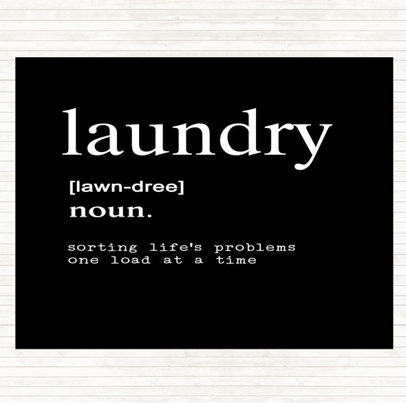 Black White Word Definition Laundry Quote Mouse Mat Pad