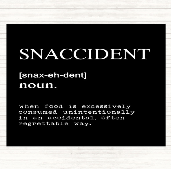 Black White Word Definition Snaccident Quote Dinner Table Placemat