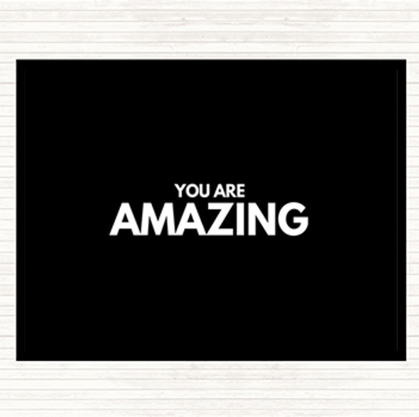 Black White You Are Amazing Quote Mouse Mat Pad