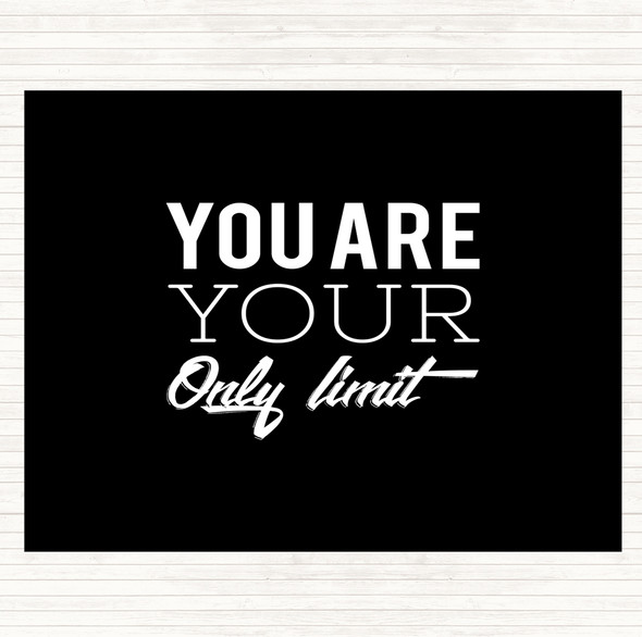 Black White Your Only Limit Quote Mouse Mat Pad