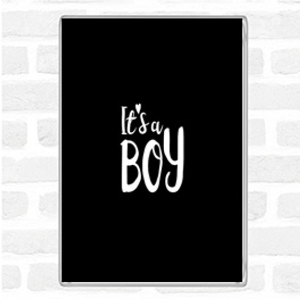 Black White Boy Quote Jumbo Fridge Magnet