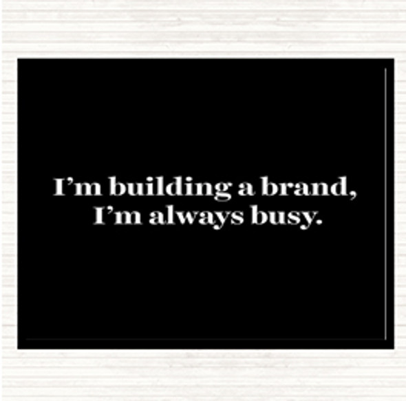 Black White Building A Brand Quote Mouse Mat Pad