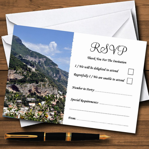 Italy Sorrento Abroad Personalised RSVP Cards