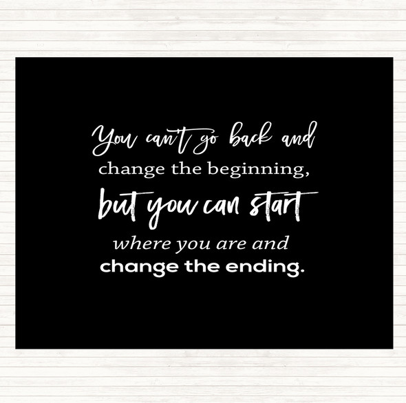 Black White Change The Ending Quote Mouse Mat Pad