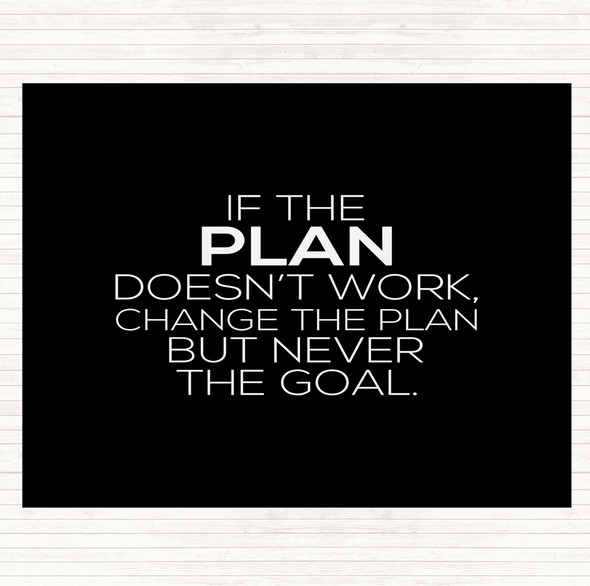 Black White Change The Plan Quote Mouse Mat Pad