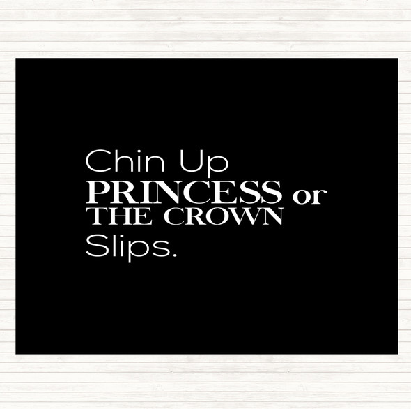Black White Chin Up Quote Mouse Mat Pad