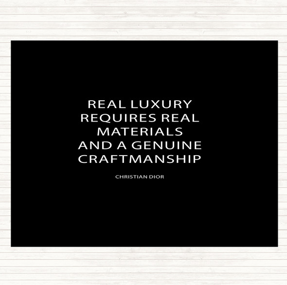 Black White Christian Dior Real Luxury Quote Mouse Mat Pad