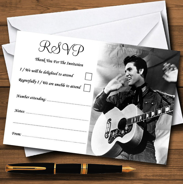 Elvis Presley Personalised RSVP Cards