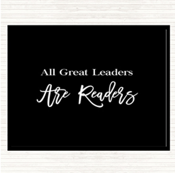 Black White All Great Leaders Quote Mouse Mat Pad