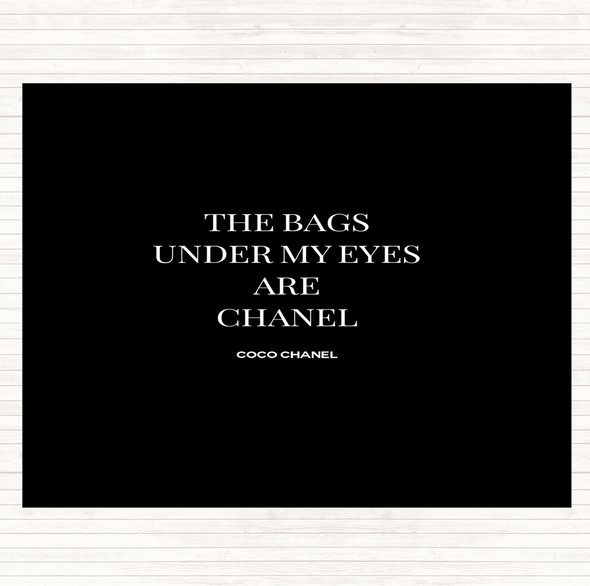 Black White Coco Chanel Bags Under My Eyes Quote Mouse Mat Pad