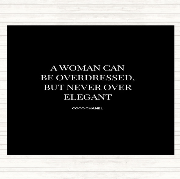 Black White Coco Chanel Over Elegant Quote Mouse Mat Pad