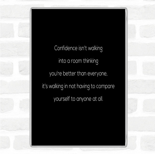 Black White Confidence Quote Jumbo Fridge Magnet