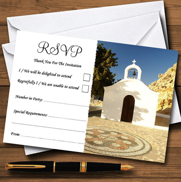 St Pauls Lindos Rhodes / Abroad Personalised RSVP Cards