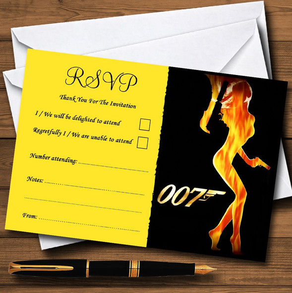 Bond Girl James Bond Personalised RSVP Cards