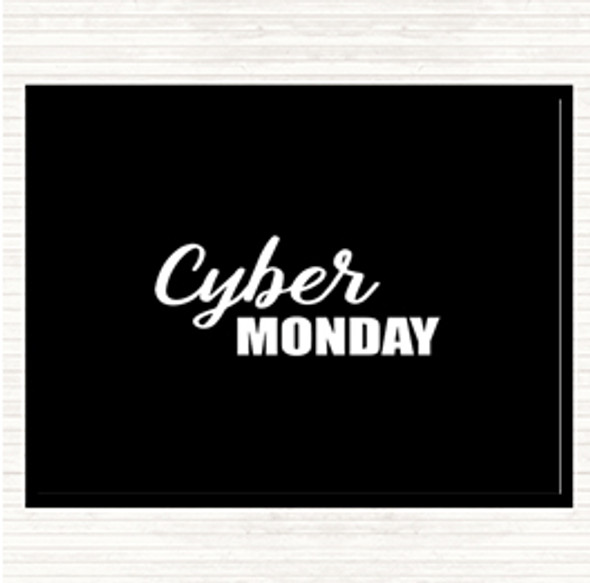 Black White Cyber Monday Quote Mouse Mat Pad