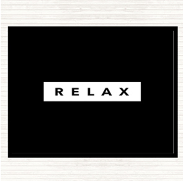 Black White Dark Relax Quote Mouse Mat Pad