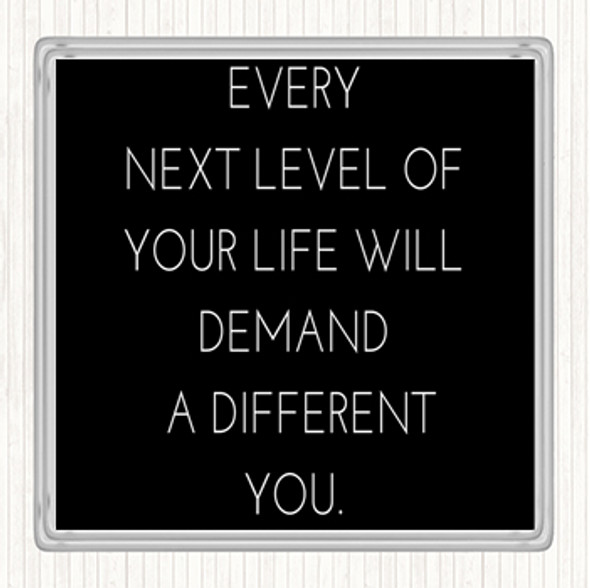 Black White Demand A Different You Quote Drinks Mat Coaster