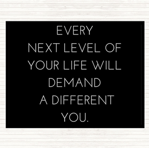 Black White Demand A Different You Quote Dinner Table Placemat
