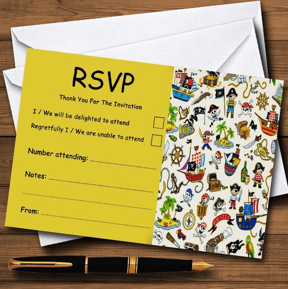 Pirate Personalised RSVP Cards