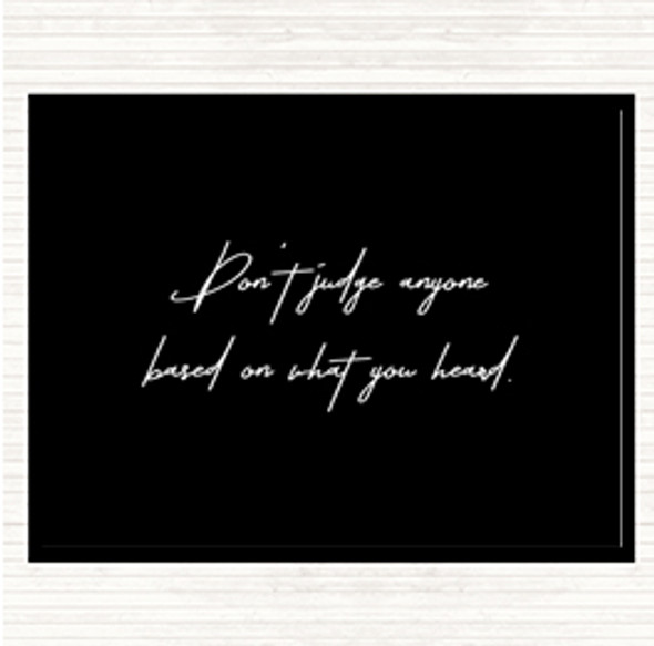 Black White Don't Judge Others Quote Mouse Mat Pad