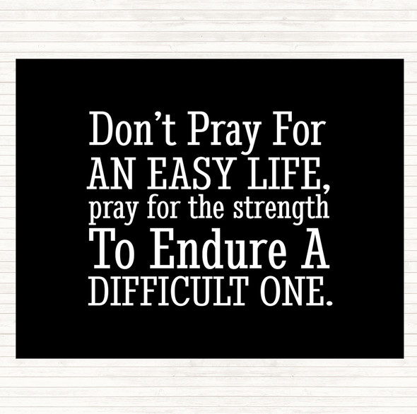 Black White Don't Pray Quote Mouse Mat Pad