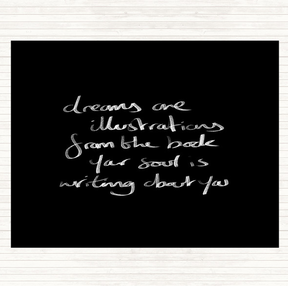 Black White Dreams Are Illustrations Quote Mouse Mat Pad