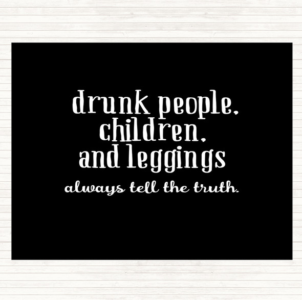 Black White Drunk People Children And Leggings Quote Mouse Mat Pad