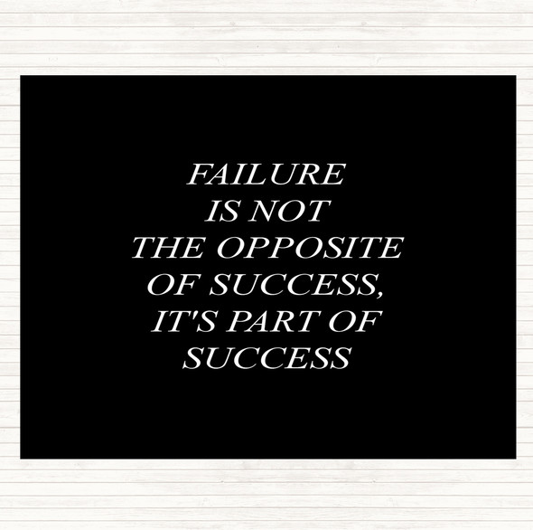 Black White Failure Part Of Success Quote Mouse Mat Pad