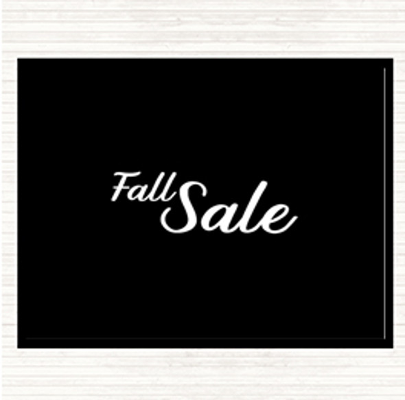 Black White Fall Sale Quote Mouse Mat Pad