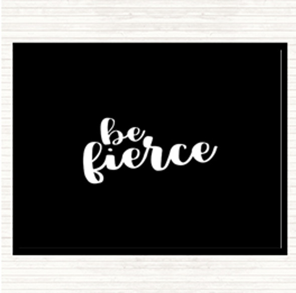 Black White Fierce Quote Mouse Mat Pad