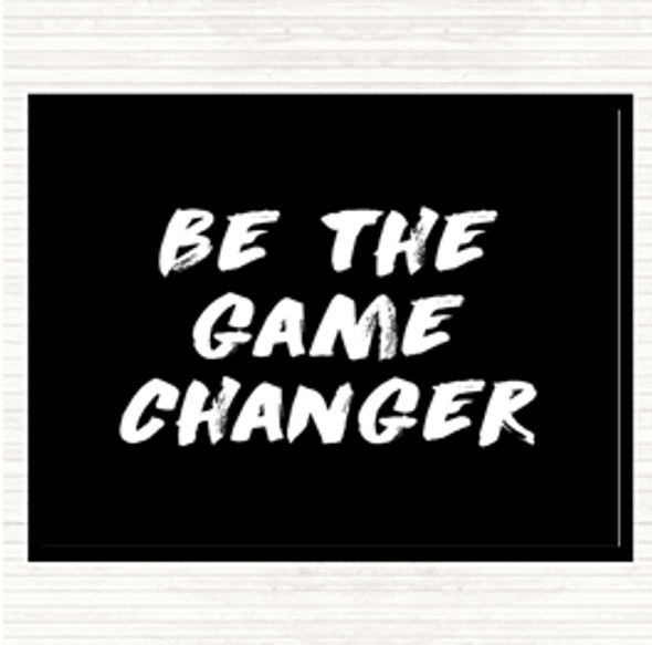 Black White Game Changer Quote Mouse Mat Pad