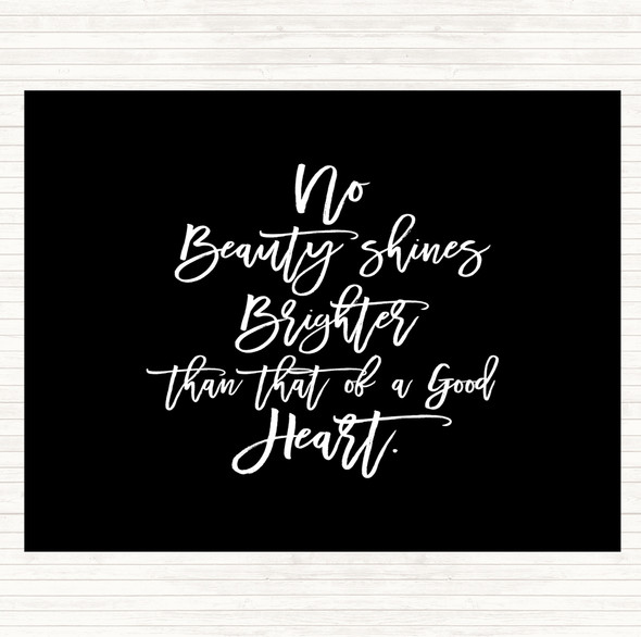 Black White Good Heart Quote Mouse Mat Pad