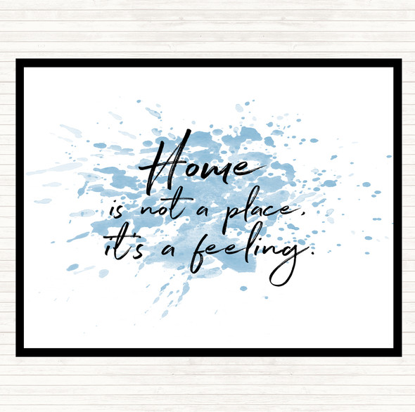 Blue White Home Is Not A Place Inspirational Quote Mouse Mat Pad