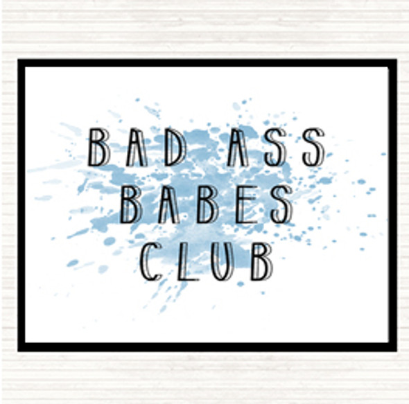 Blue White Babes Club Inspirational Quote Mouse Mat Pad