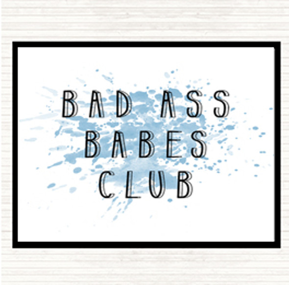 Blue White Babes Club Inspirational Quote Dinner Table Placemat